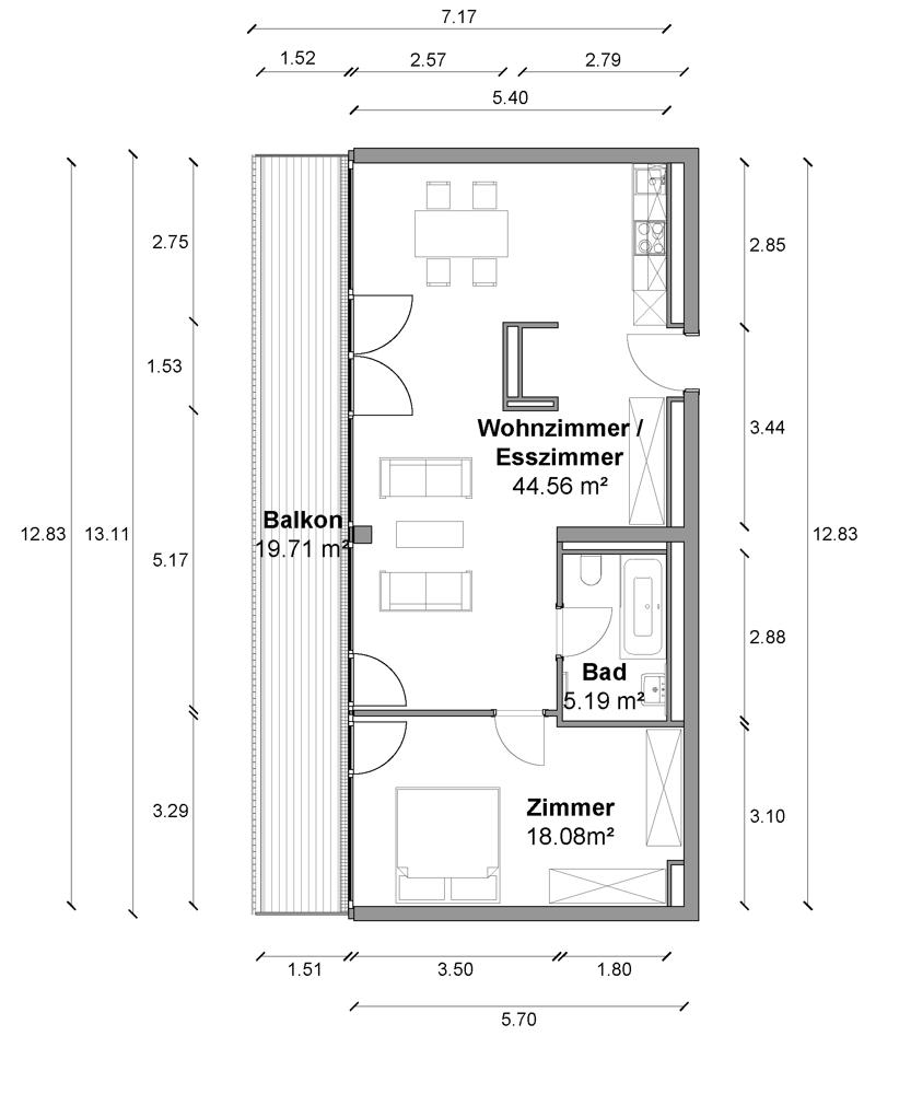 Wunderschöne 2 Zimmer Dachgeschosswohnung mit ca. 77m², EBK und Riesen-Balkon in Berlin-Mitte - Foto 1