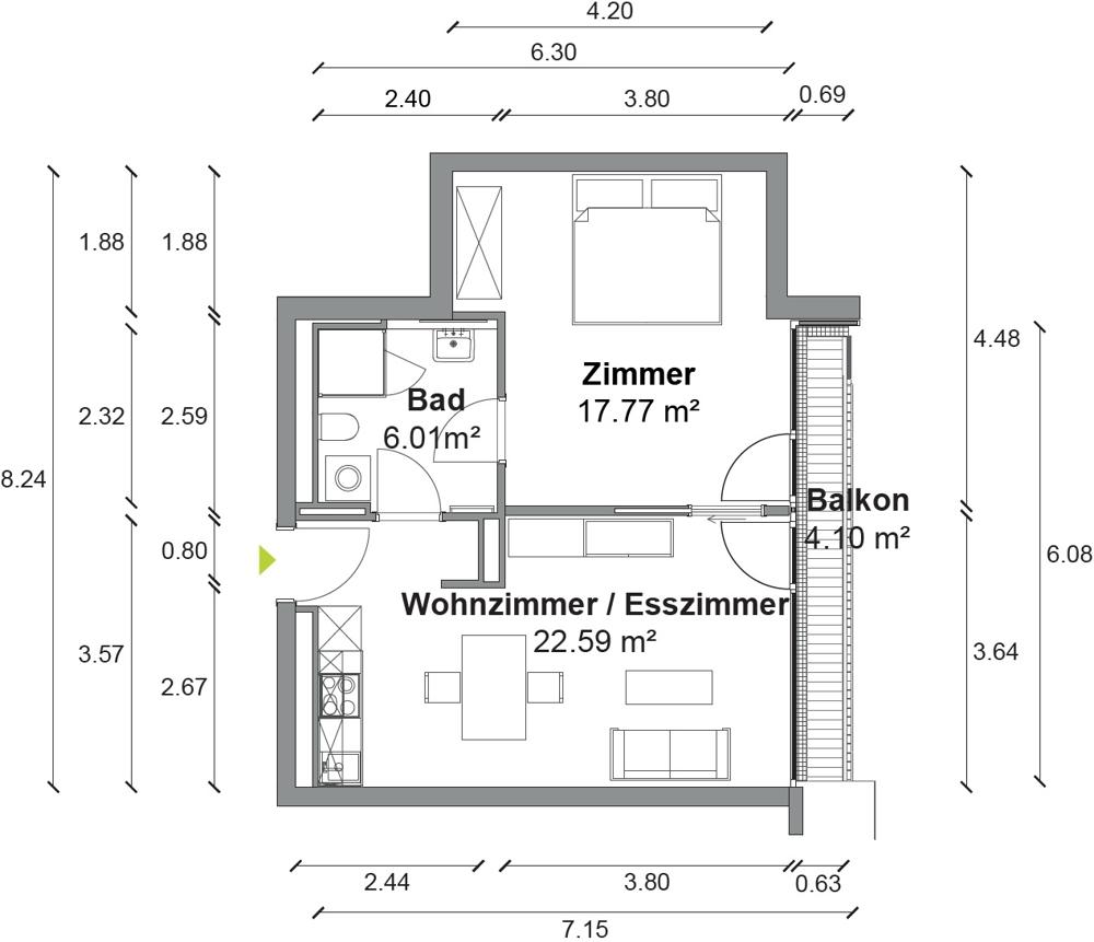 Tolle 2 Zimmer Wohnung mit ca. 48m², EBK, Fußbodenheizung und Balkon in Berlin-Mitte - Foto 4