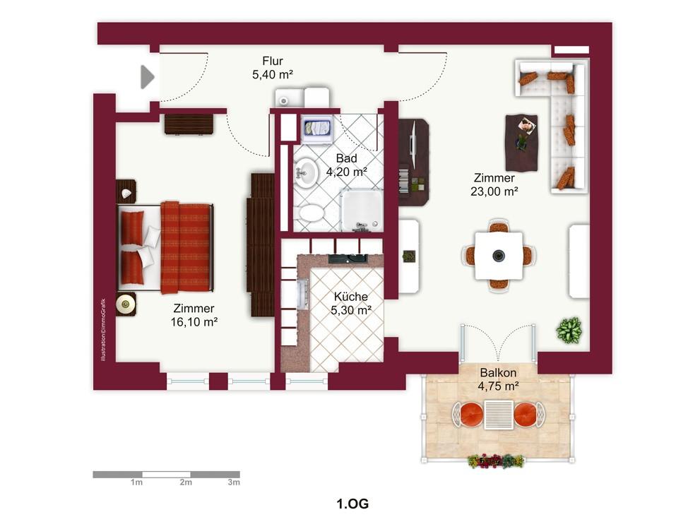 Schöne 2-Zimmer-Wohnung mit Balkon in Eberswalde - Foto 3
