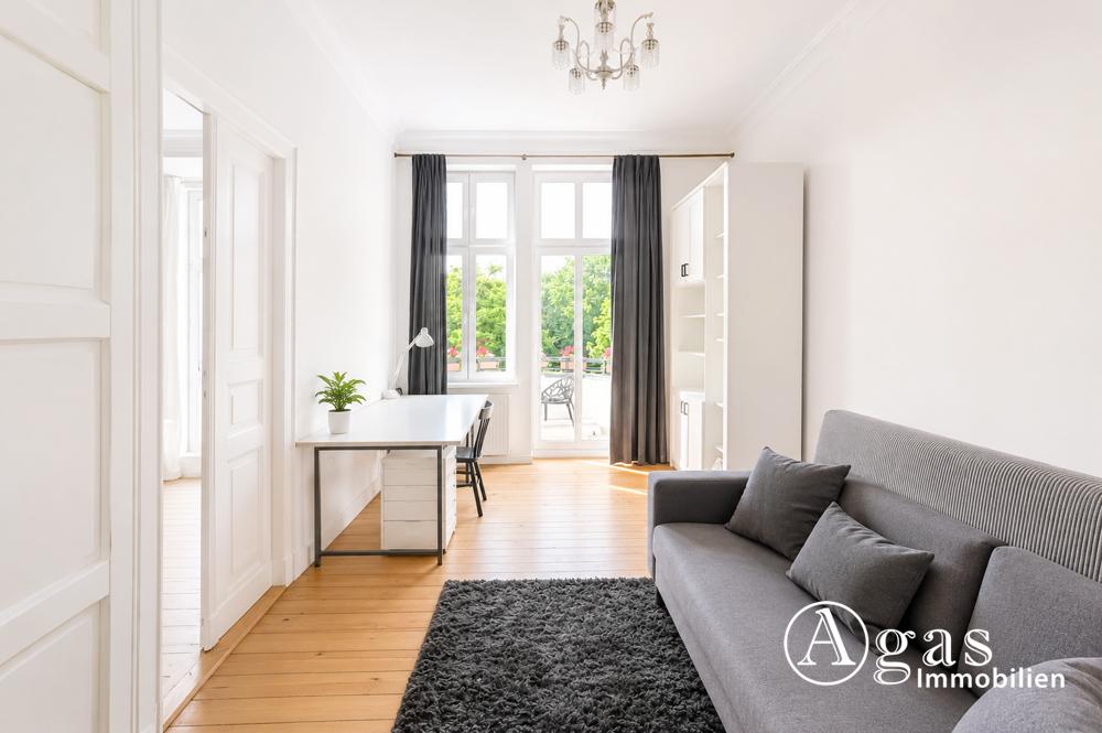 Sehr schöne möblierte 3-Zimmer-Altbau-Wohnung mit Balkon nahe S-Bhf Rathaus Steglitz - Photo 1