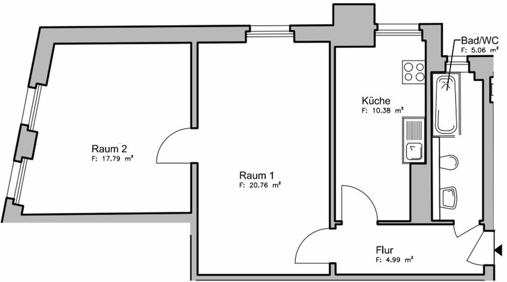 Attraktive 2-Zimmer-Wohnung in Eberswalde - Foto 4
