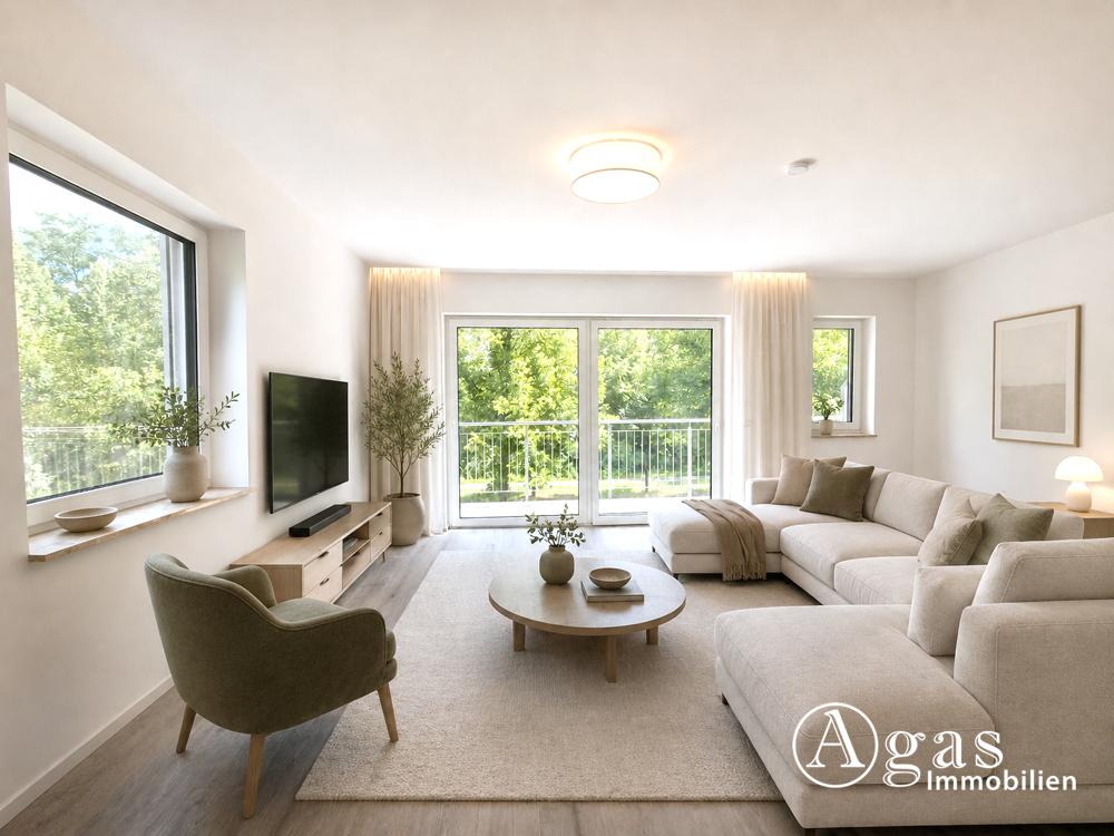 Erstbezug! Hochwertige 2-Zimmer-Erdgeschosswohnung an den Oderwiesen mit Terrasse - Foto 1