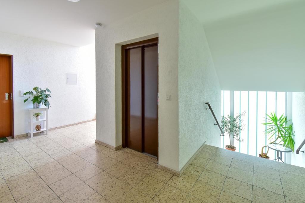 Hausflur und Zugang zum Lift