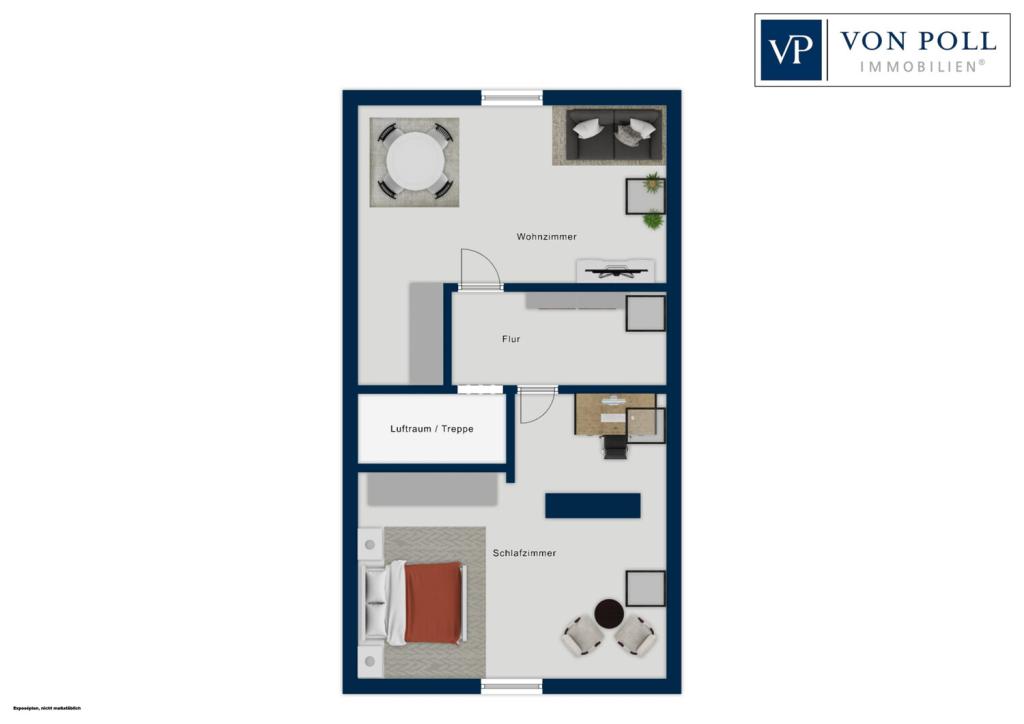 Sanierte Wohnung über 2 Etagen mit Balkon und Gartenanteil - Foto 4
