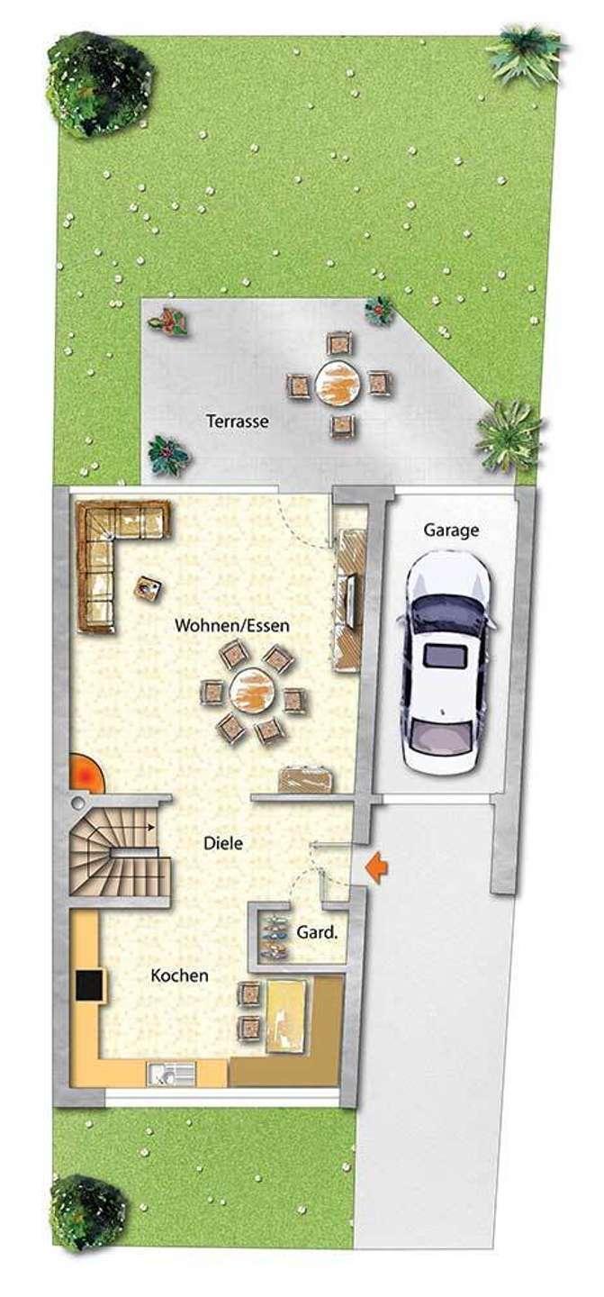 Haus B: Grundriss EG