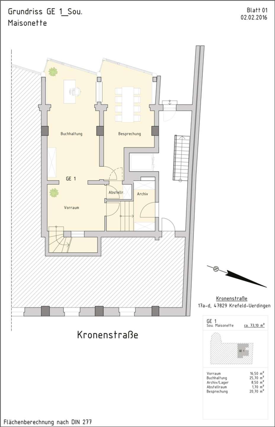 Grundriss Souterrain