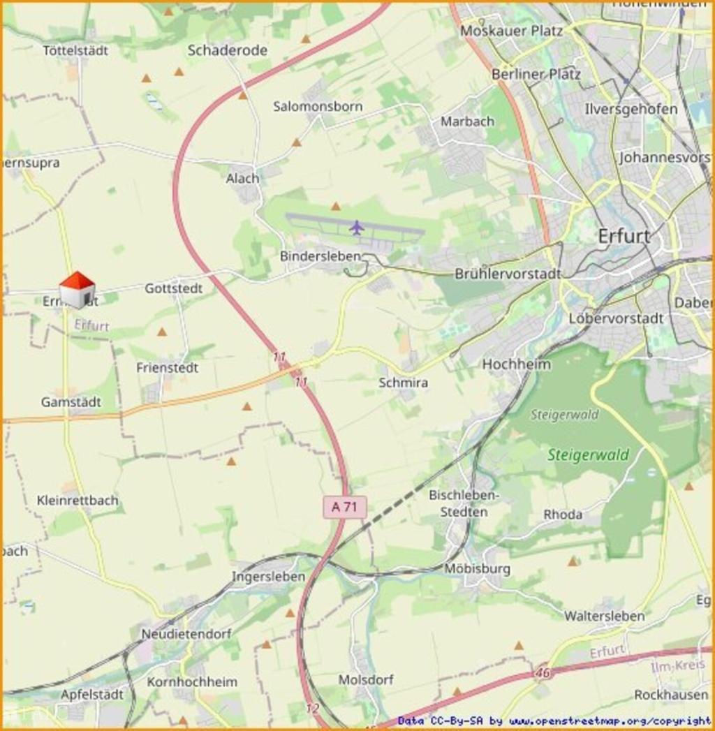 Lage westlich von Erfurt