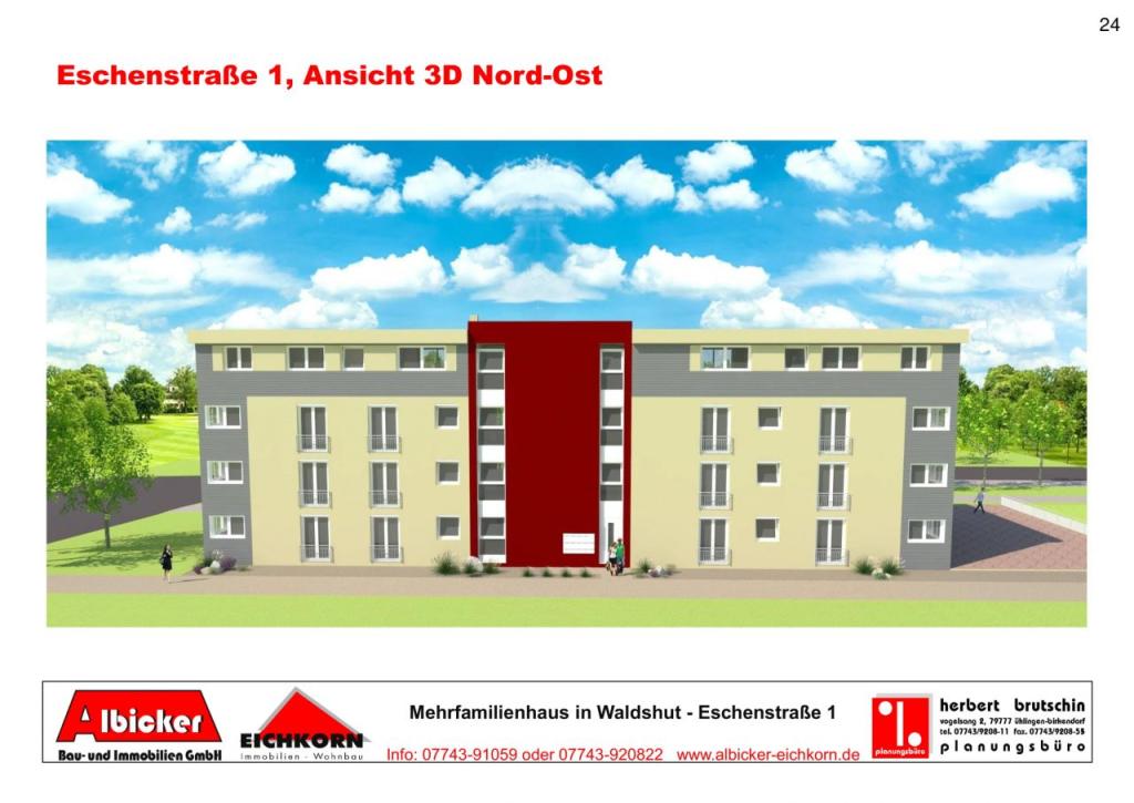 Waldshut-Bergstadt: 2 Zimmerwohnung 1. Obergeschoss mit Balkon ca. 61m² mit Lift zu vermieten - Foto 3