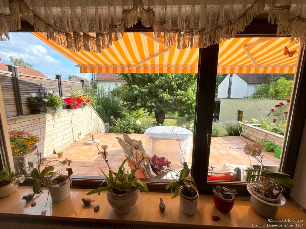 der Blick in den schönen Garten