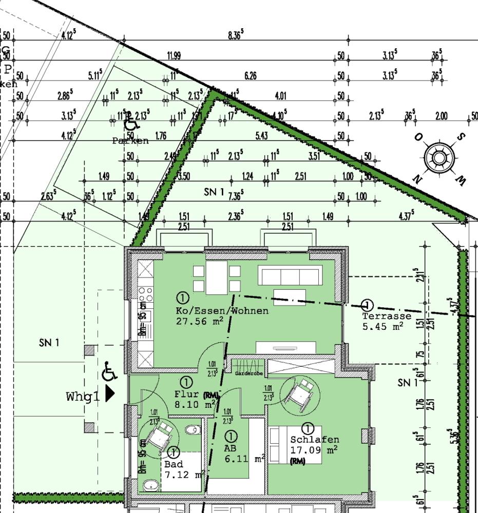 Grundriss Whg. 1