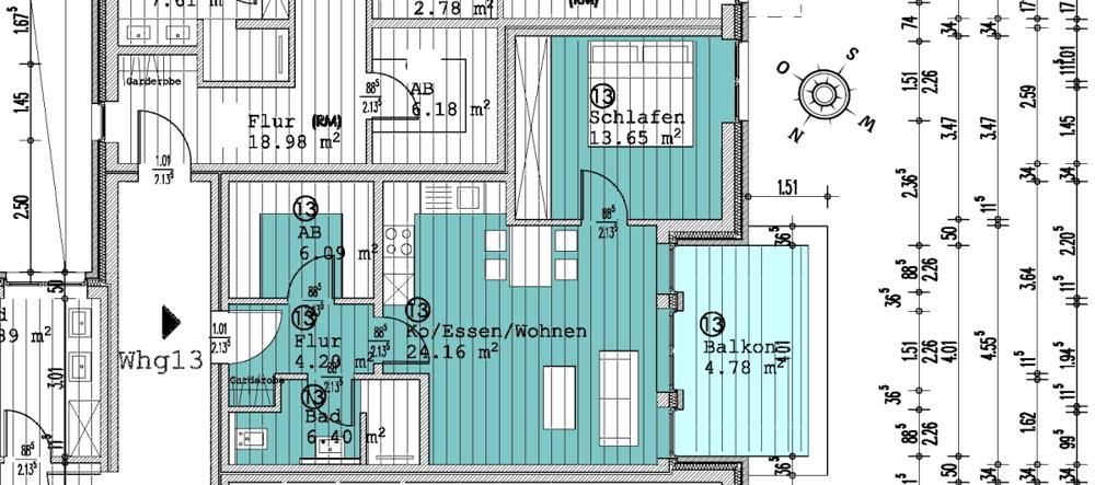 Grundriss Whg. 13
