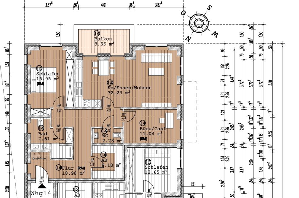 Grundriss Whg. 14