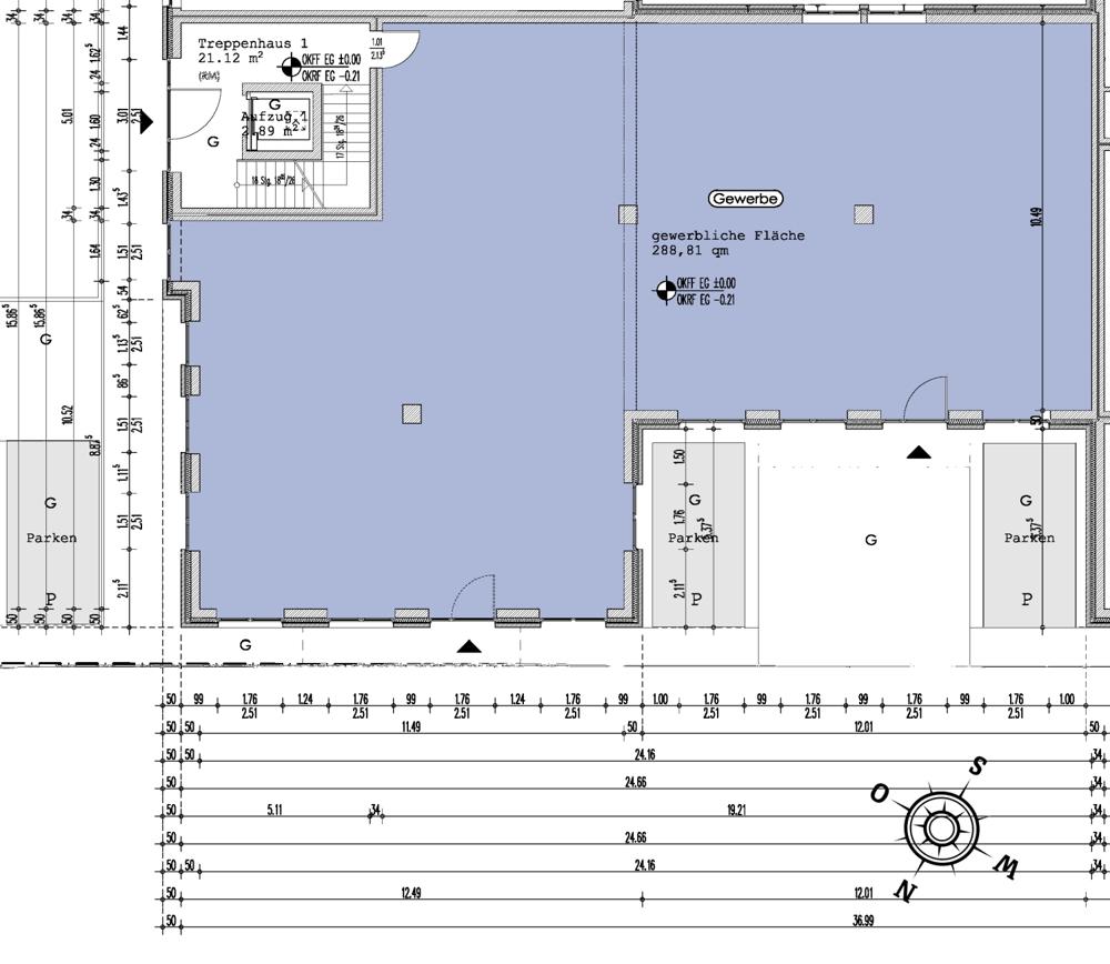 Grundriss Gewerbeeinheit