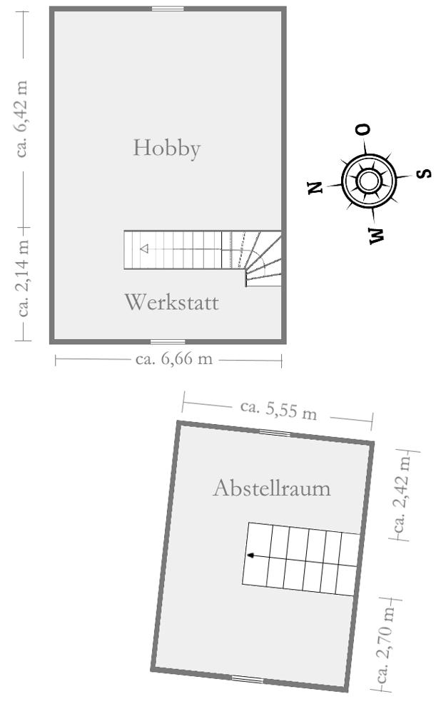 Grundriss der Nebengebäude OG
