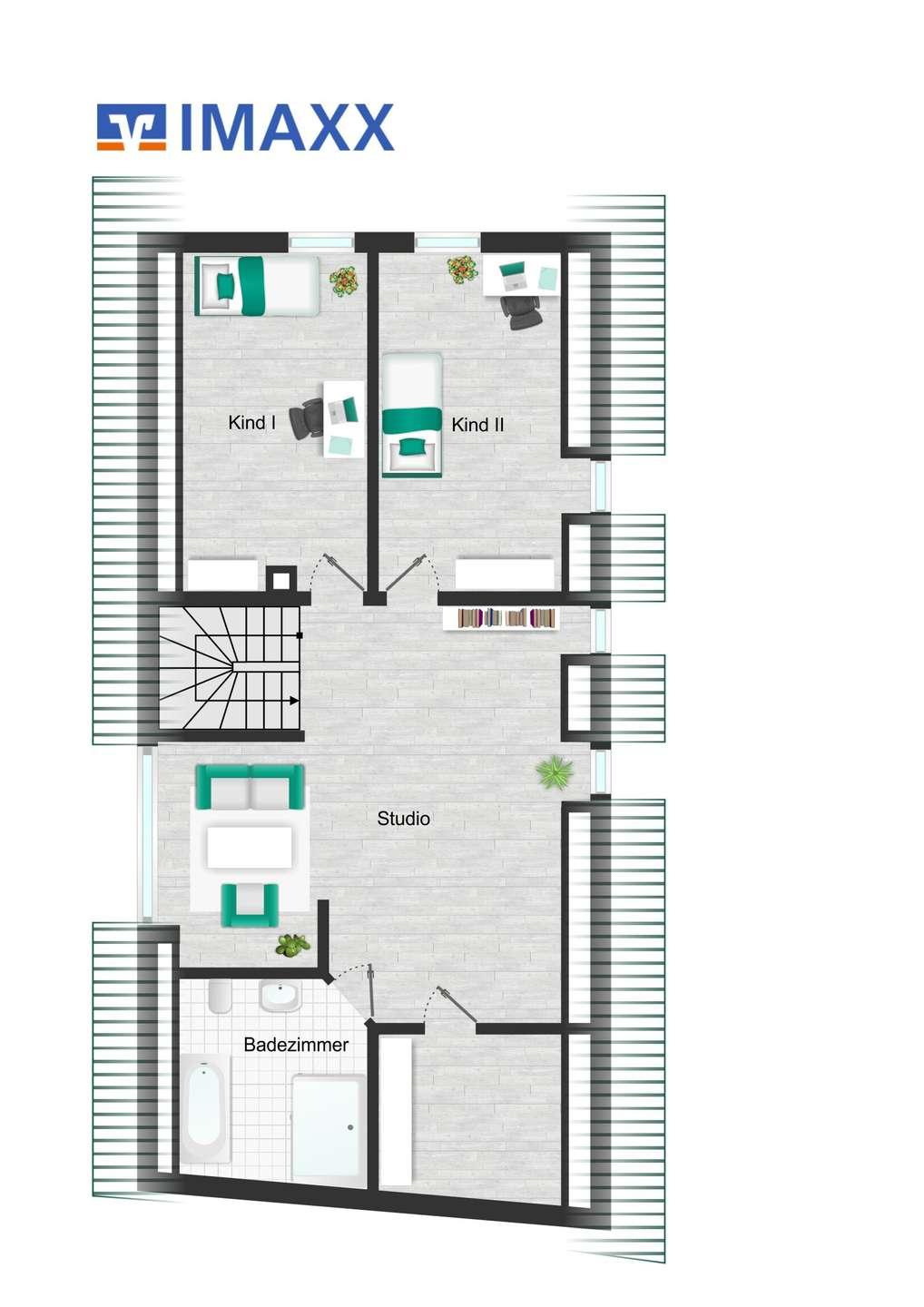 Hinterhaus quer Dachgeschoss