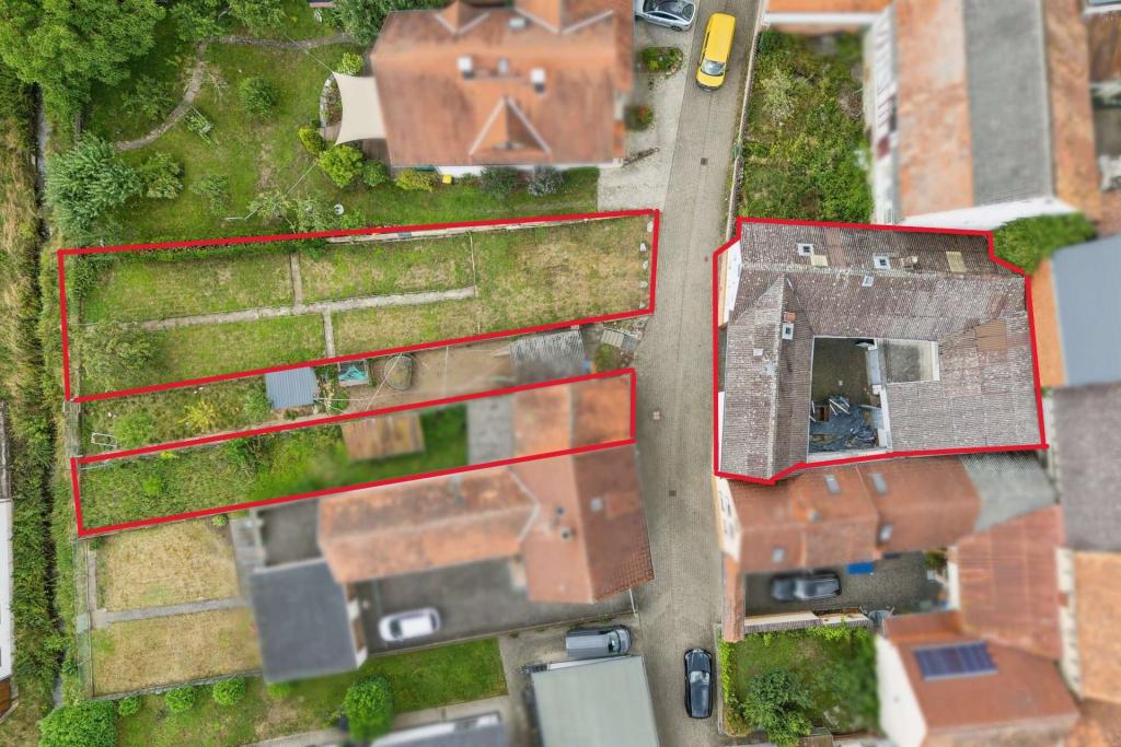 Draufsicht Haus und Gartengrundstücke 