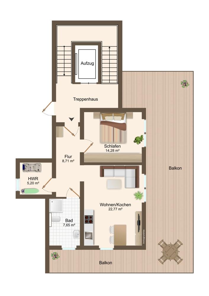 Helle, moderne Penthousewohnung im Herzen von Asbach - Foto 2