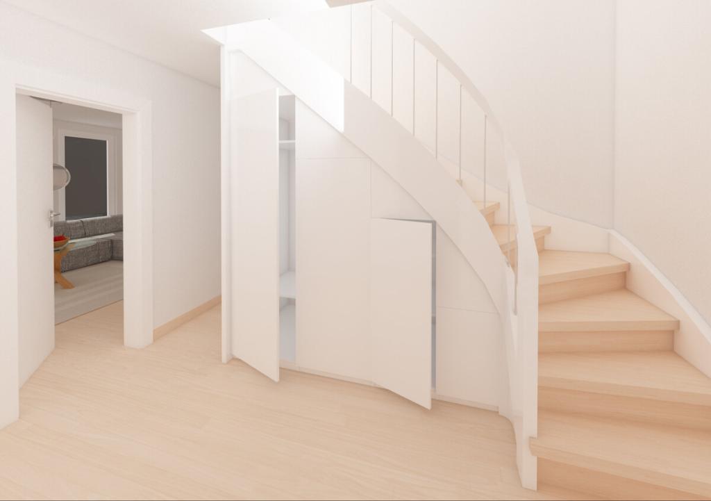 Stauraum unter der Treppe
