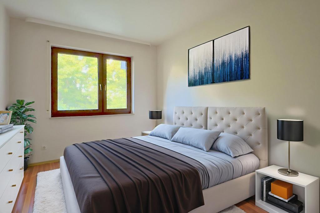 Schlafzimmer mit virtueller Einrichtung