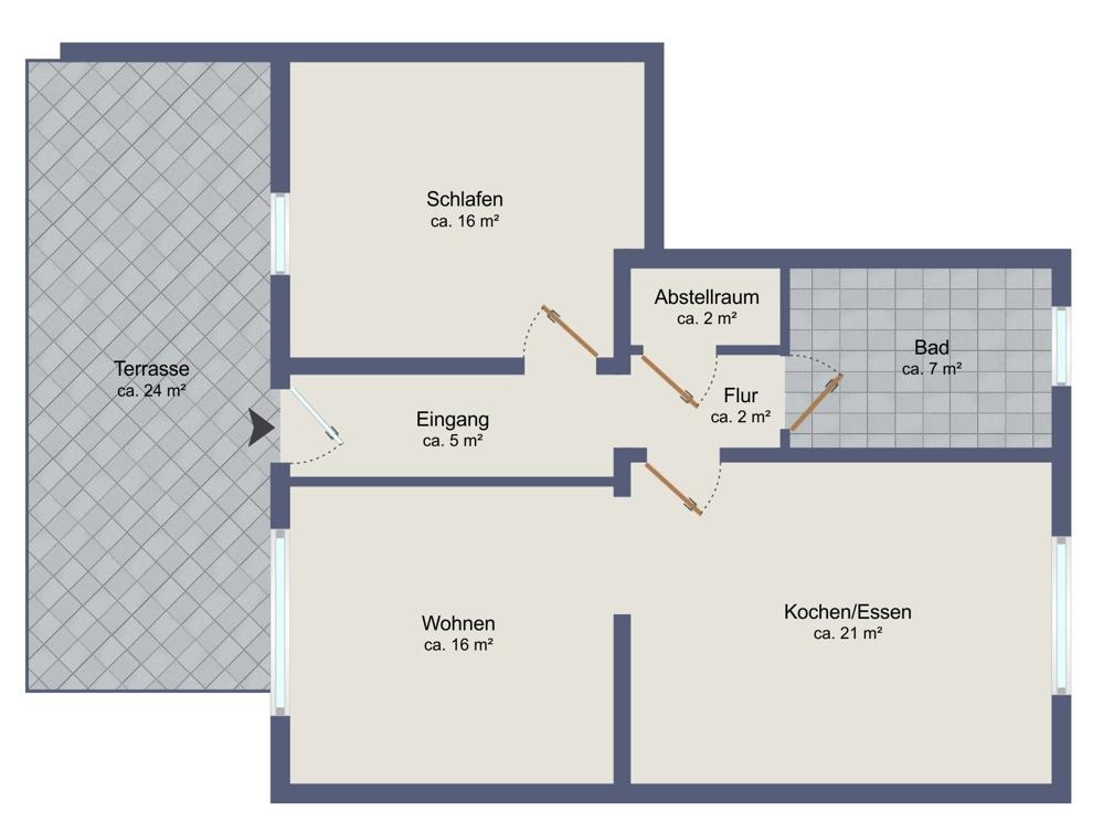 Erstbezug - Barrierefreie Neubauwohnung mit Einbauküche, überdachter Terrasse und PKW-Stellplatz in Altenoythe - Foto 1