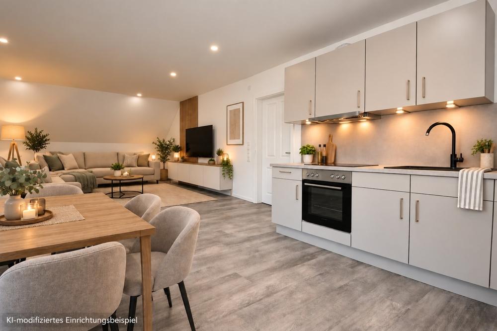 Großzügig Wohnen mit Dachterrasse - attraktive Dachgeschosswohnung mit Einbauküche in Gehlenberg - Foto 1