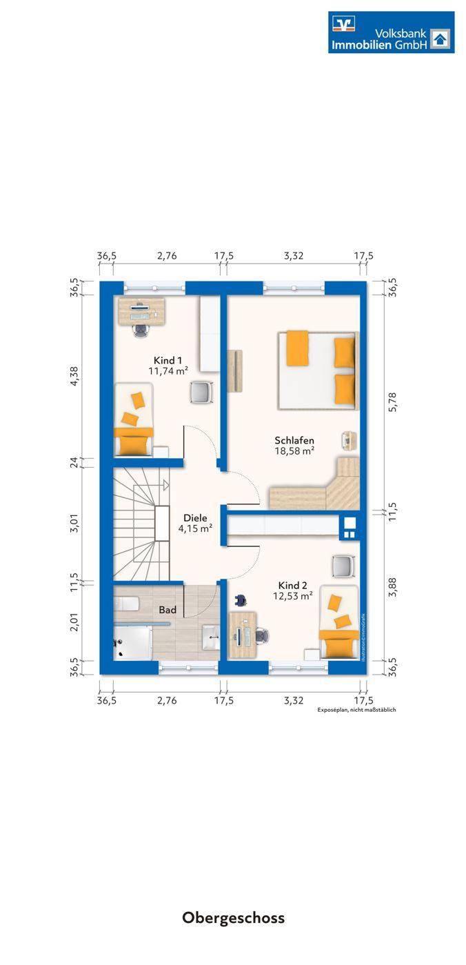 Grundriss Obergeschoss
