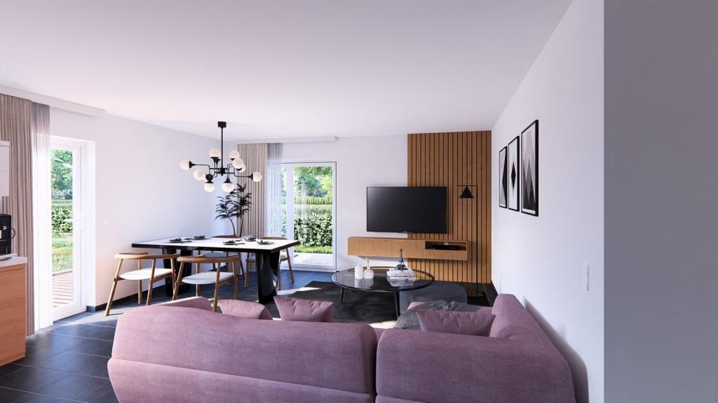 Ansicht Wohn-/Essbereich Wohneinheit 2