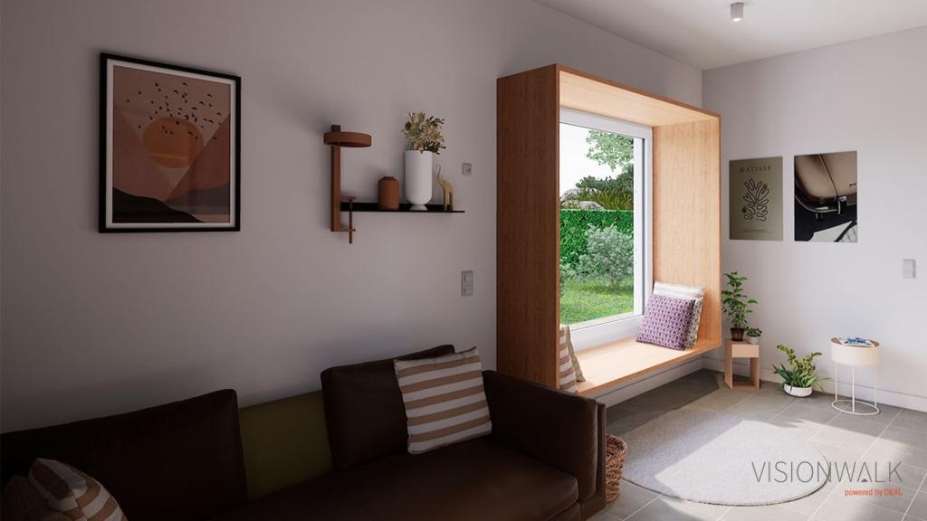 Ansicht Wohnzimmer mit Sitzfenster