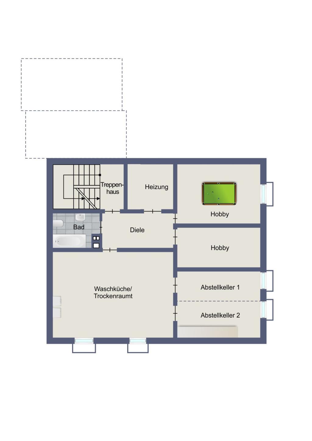 Unverbindlicher Grundriss Untergeschoss