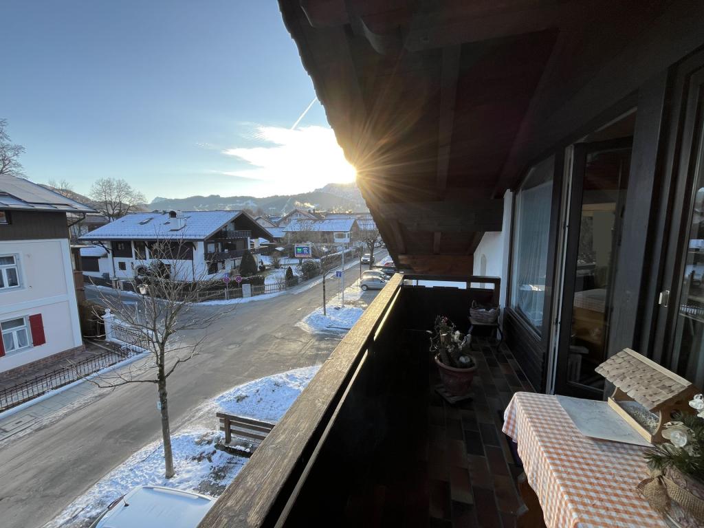 Ausblick vom Balkon im Dachgeschoss