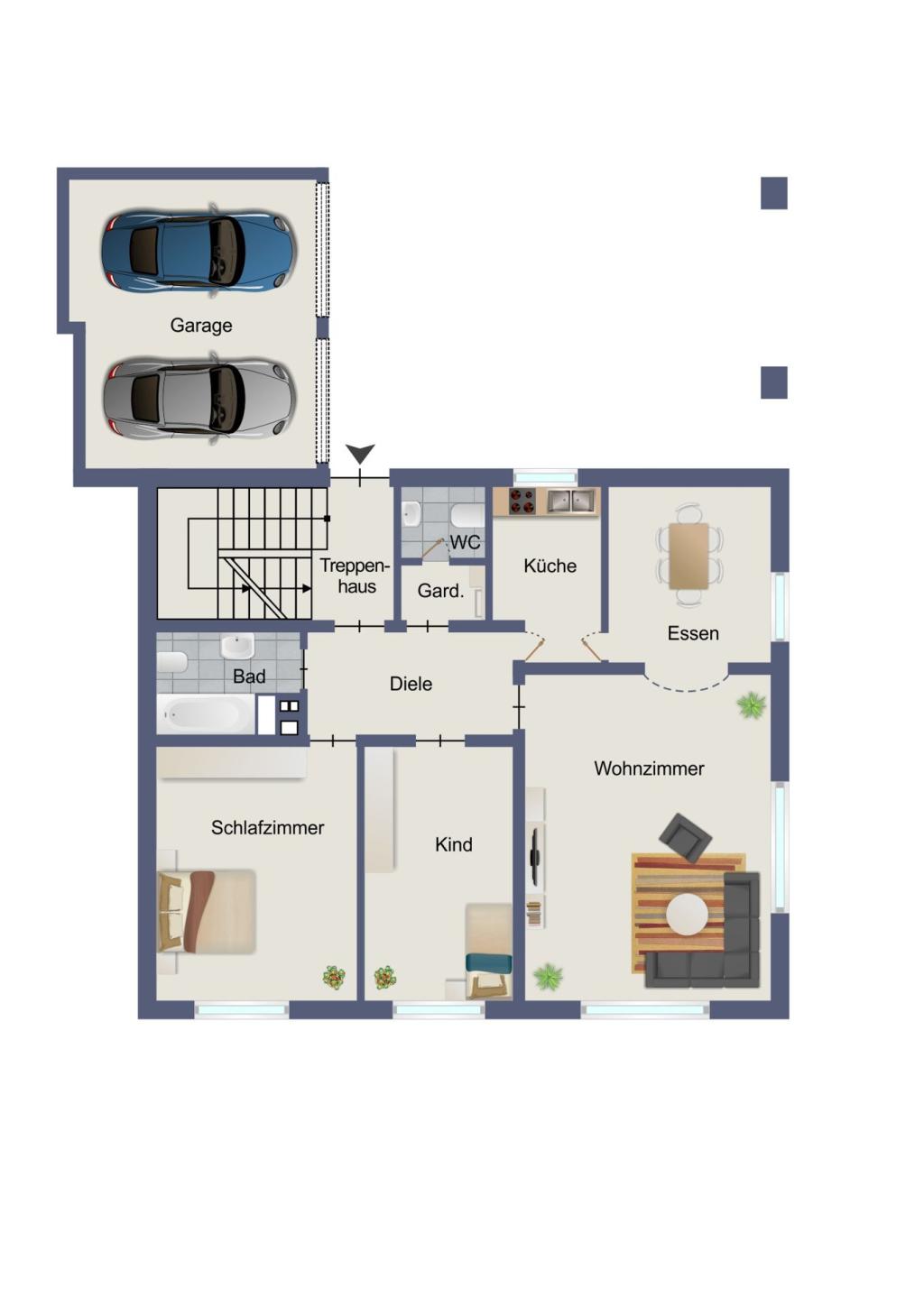 Unverbindlicher Grundriss Erdgeschoss