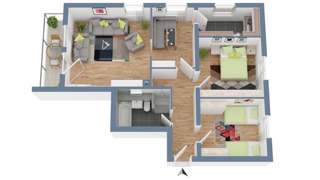 unverbindlicher Grundriss in 3D