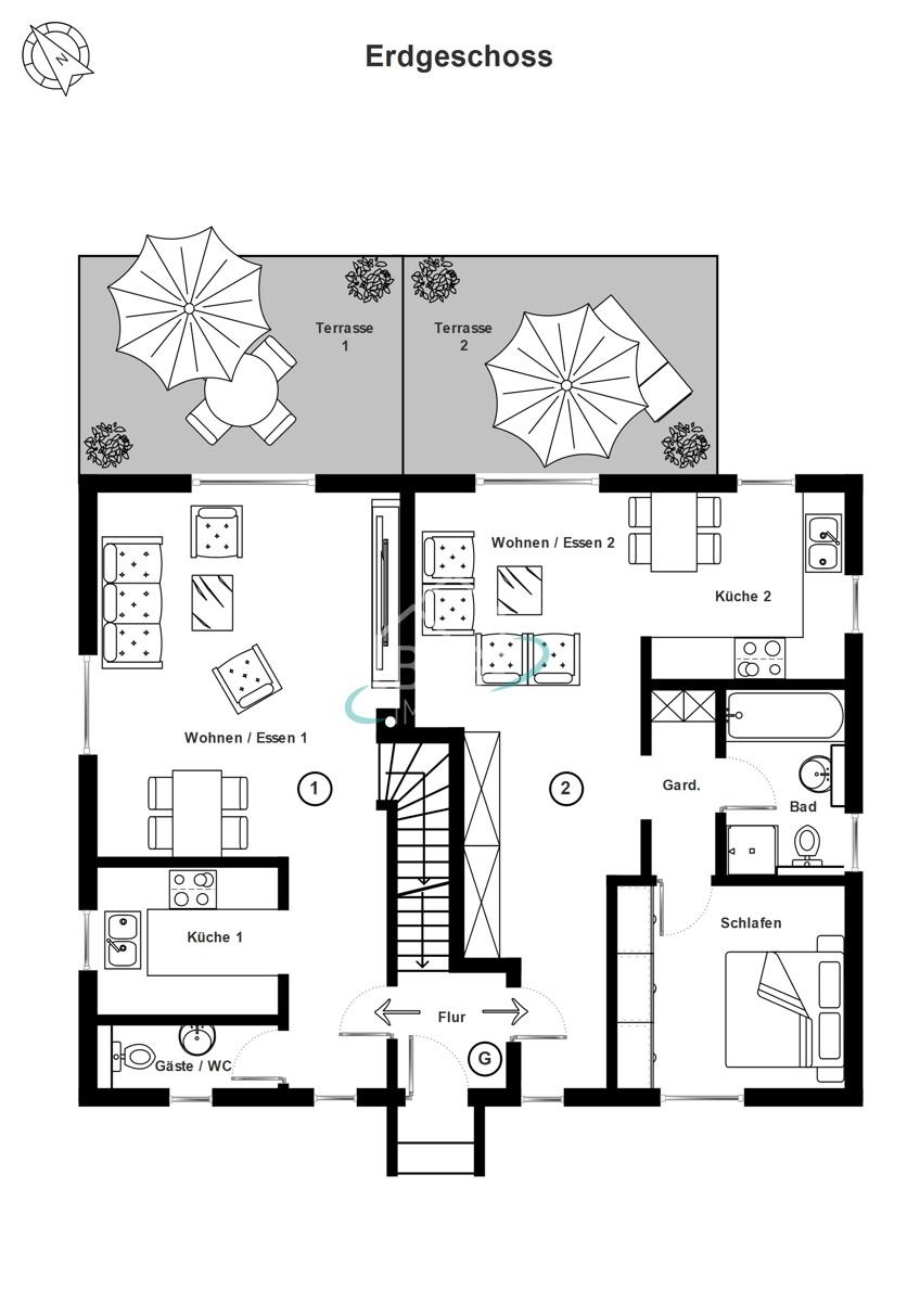 Wohnung 1 und Wohnung 2