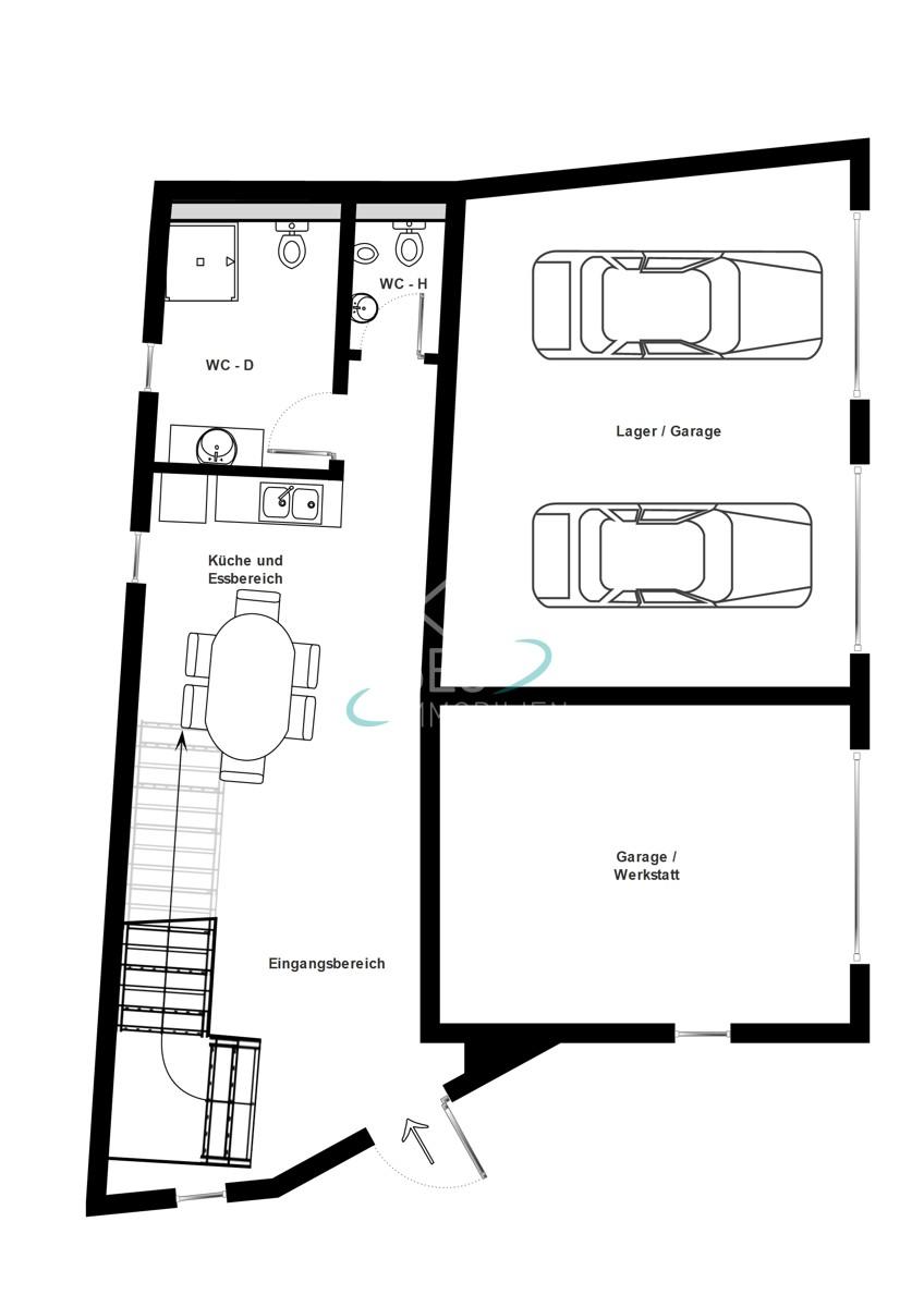 Gewerbe Grundriss EG