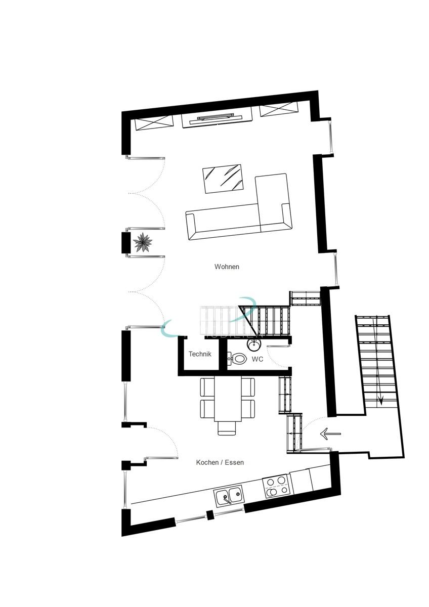 Grundriss Wohnhaus EG