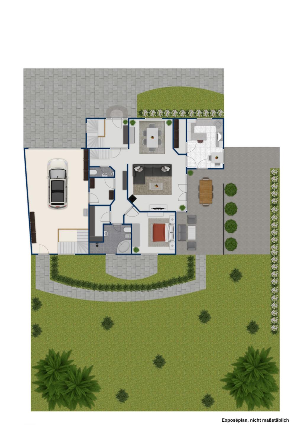 Haus mit Außenbereich