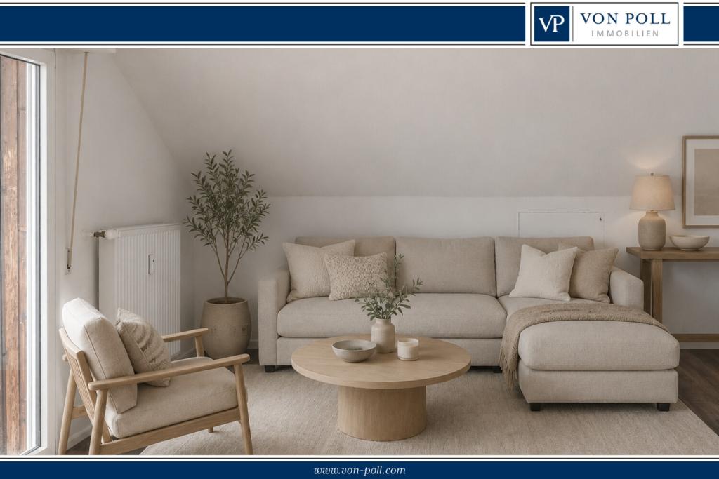 Charmante 3-Zimmer-Dachgeschosswohnung mit Balkon - Foto 2
