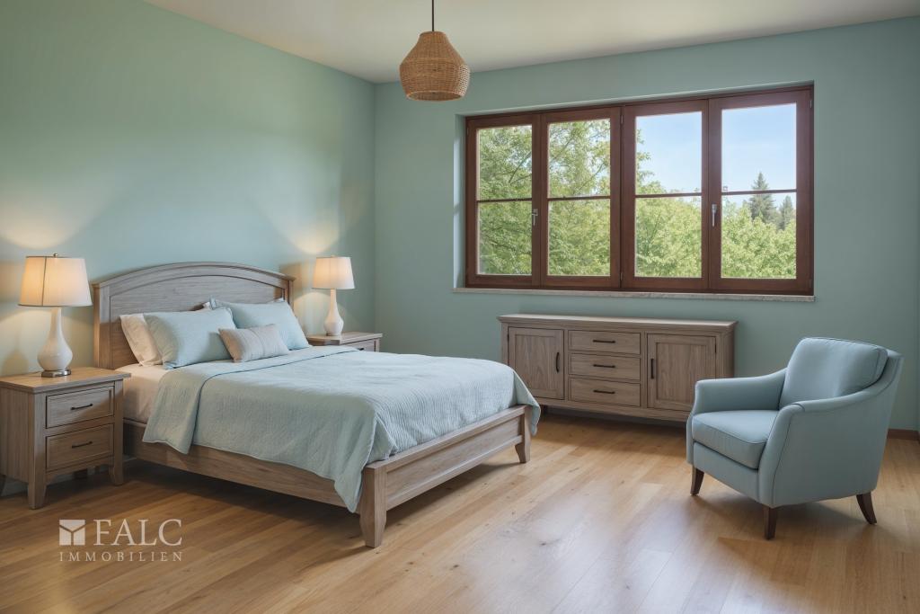 Einrichtungsbeispiel Schlafzimmer im UG