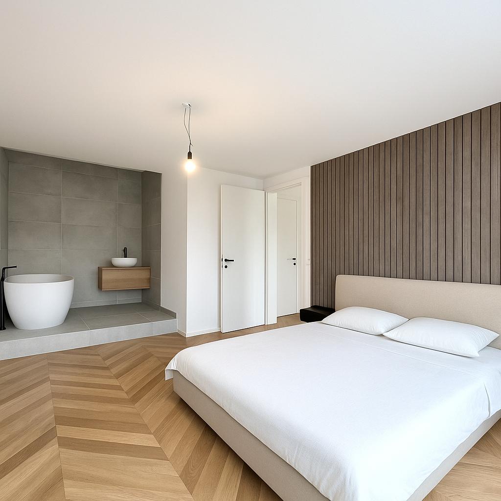 Ki - Schlafzimmer + Badewanne