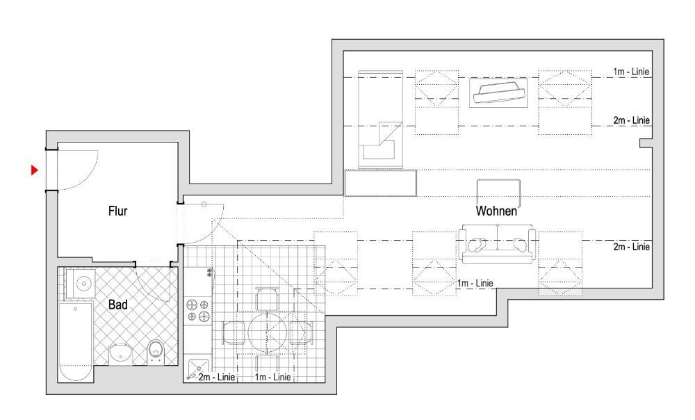 Modernisierte 1-Raum-Dachgeschosswohnung mit Einbauküche in ruhiger Lage von Leipzig-Liebertwolkwitz - Foto 3