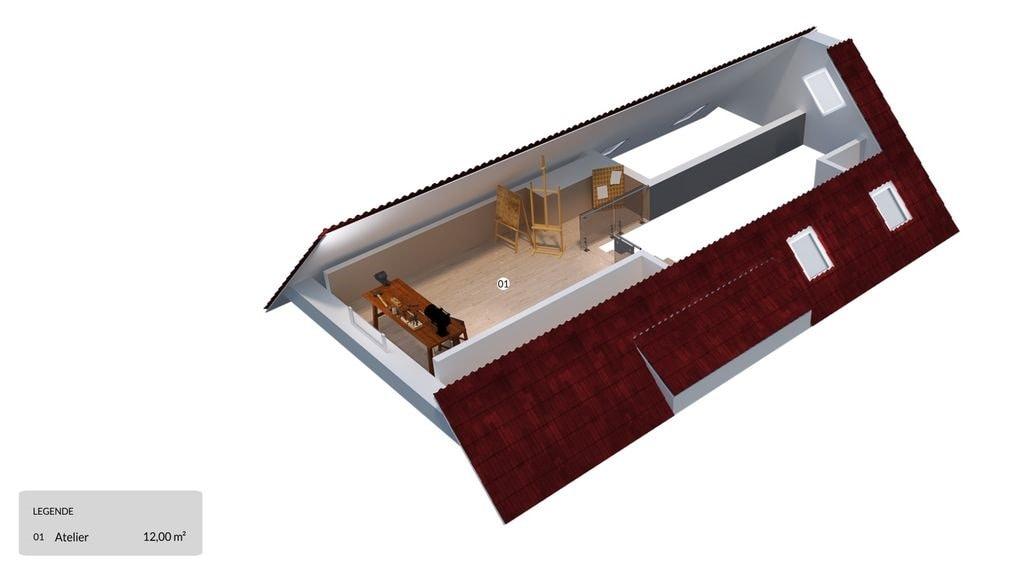 Visualisierung Wohnung  4 Atelier