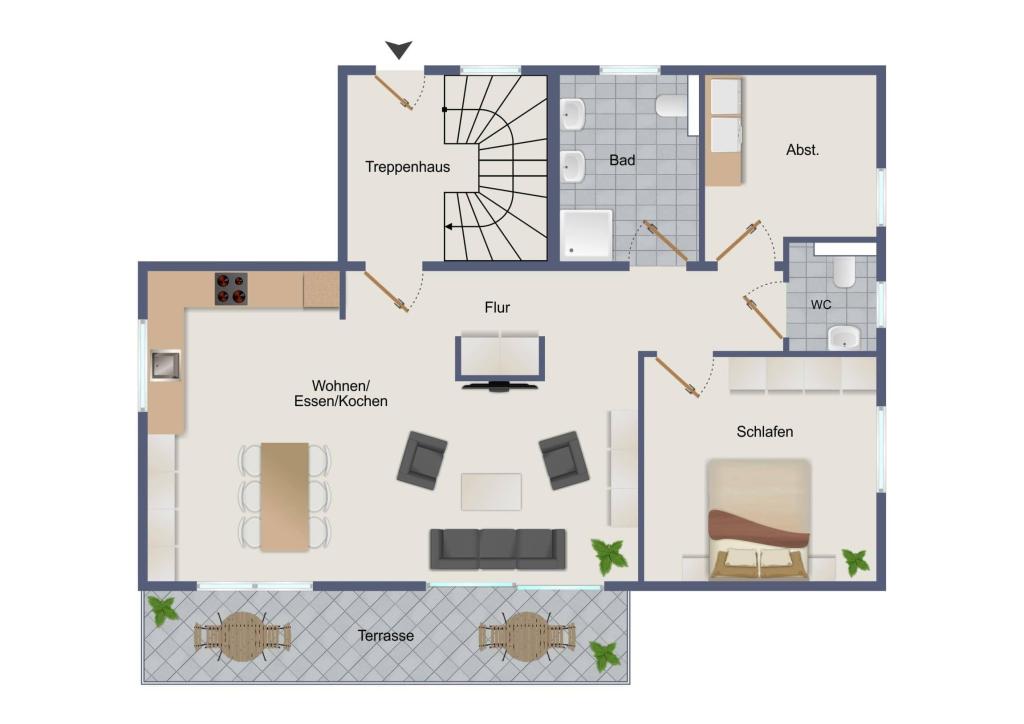 Moderne Erstbezug‑Wohnung mit Terrasse in Uelsen - Foto 5
