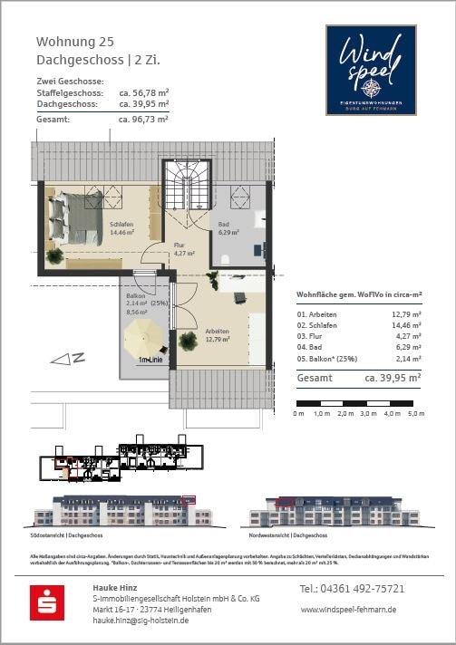 WE 25-Staffelgeschoss mit Balkon