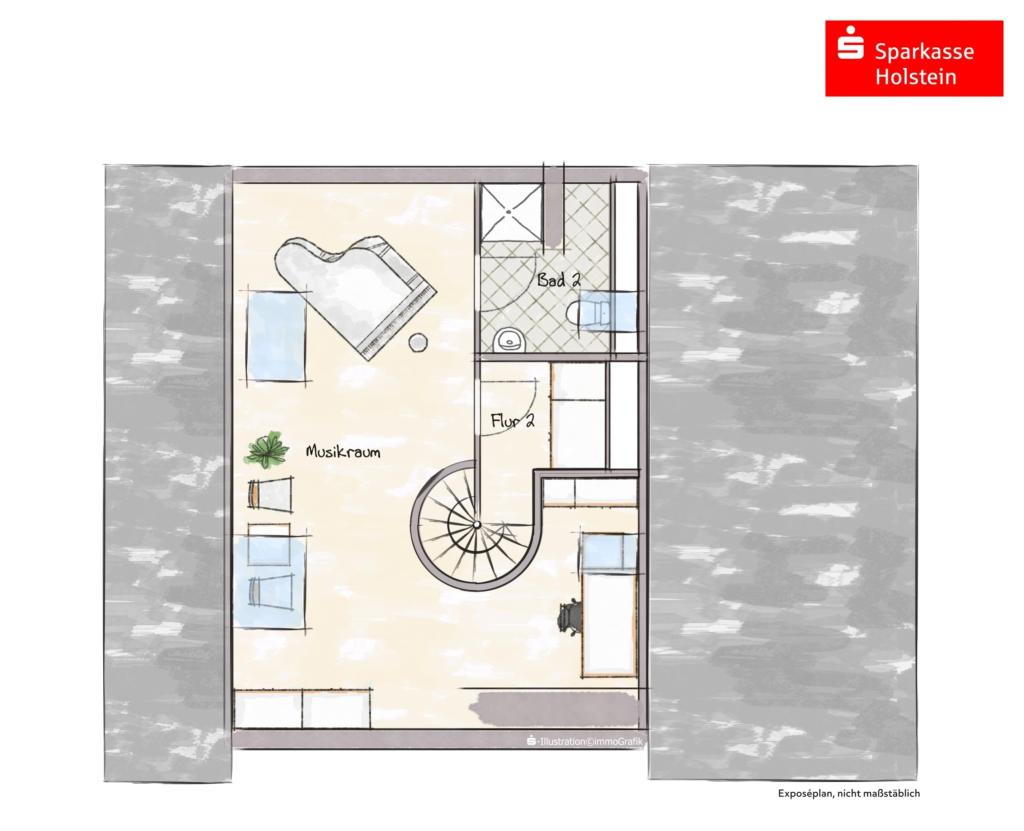 Grundriss Maisonette
