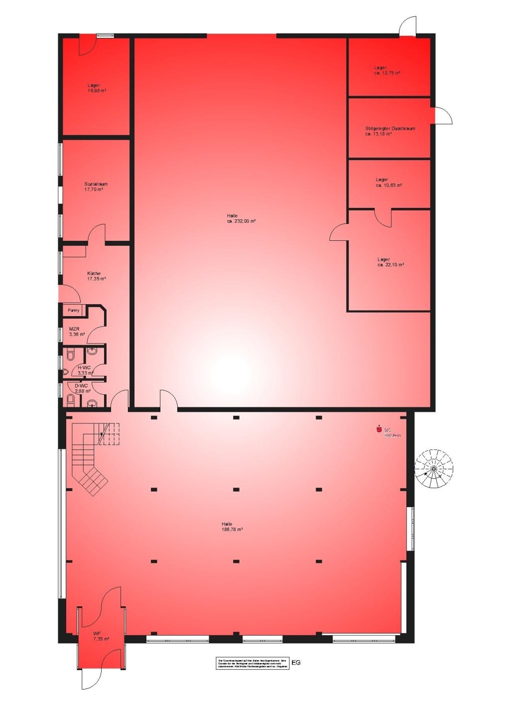 Grundriss Halle