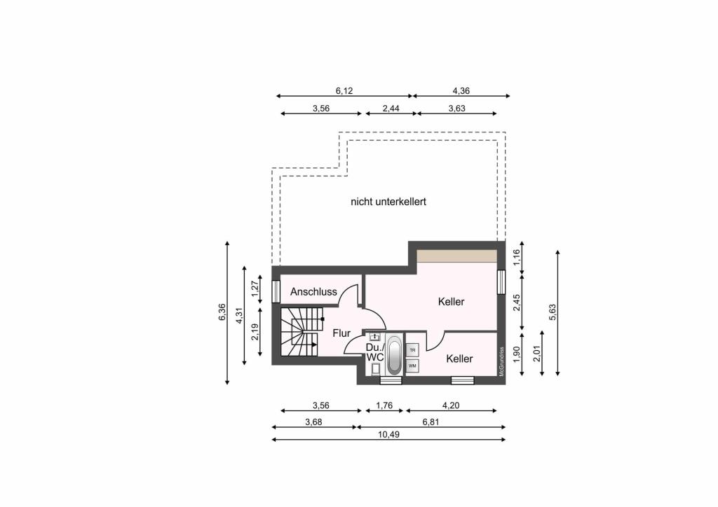 Bungalow Untergeschoss