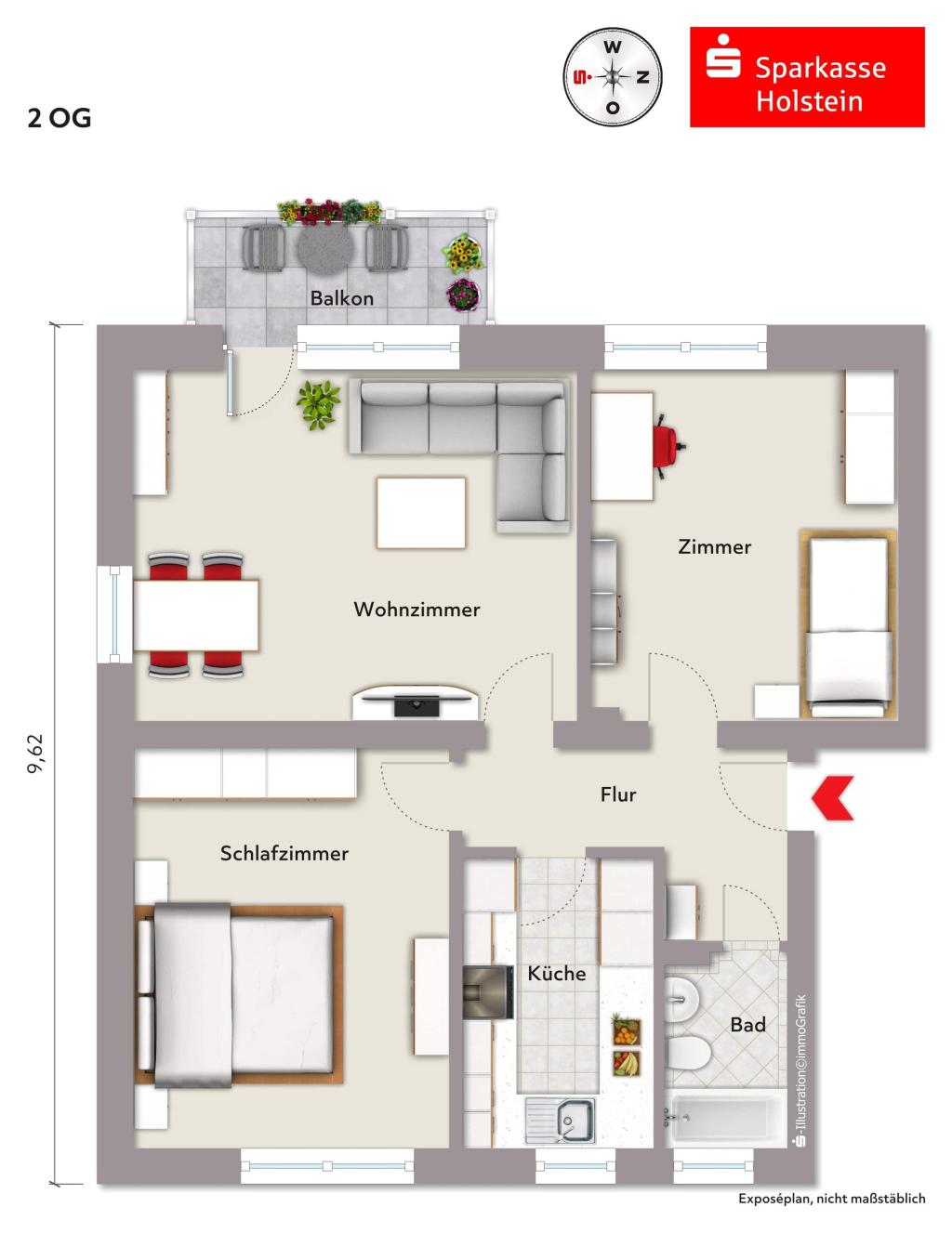 Grundriss ETW 2 OG