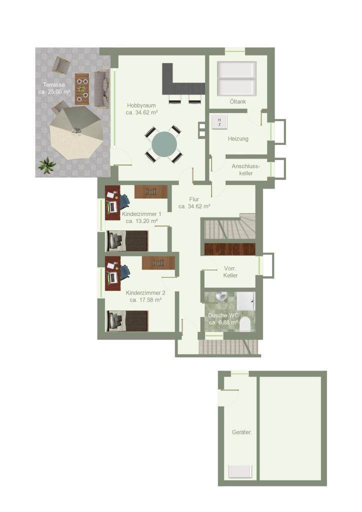 Grundriss Hanggeschoss