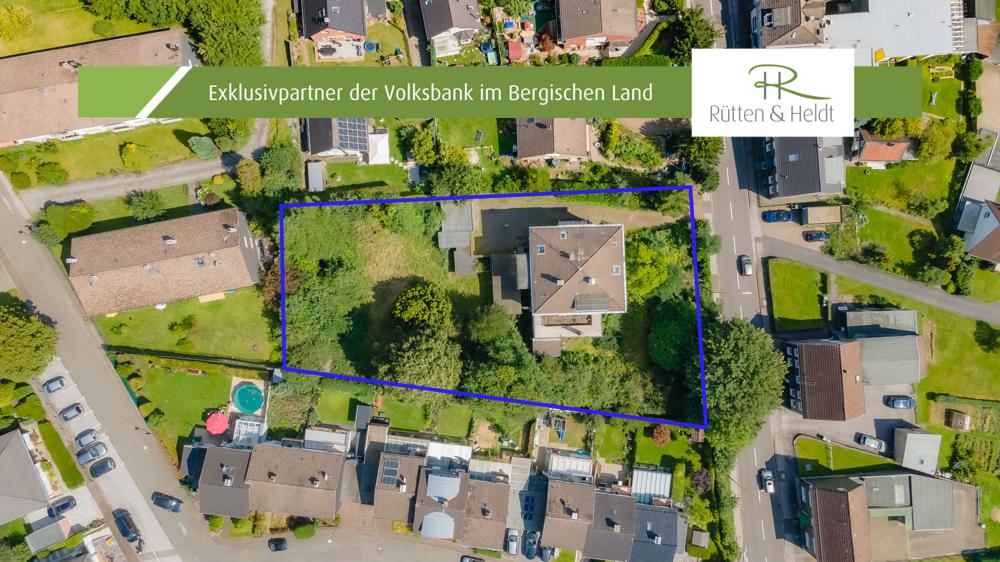 Luftbild mit Grenzziehung