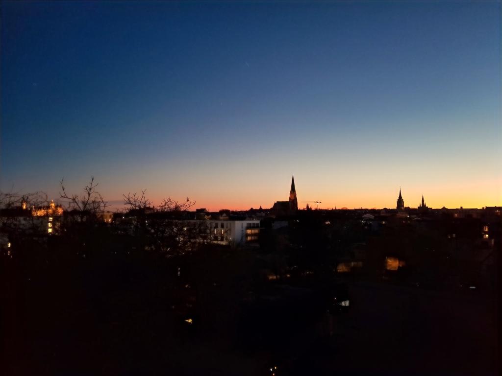 Blick vom Balkon im Winter